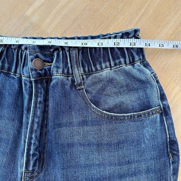 Risen Los Angeles Womens Jeans Elastic Waist 80s Y2K Distressed Denim Blue Sz 27 - Picture 10 of 12